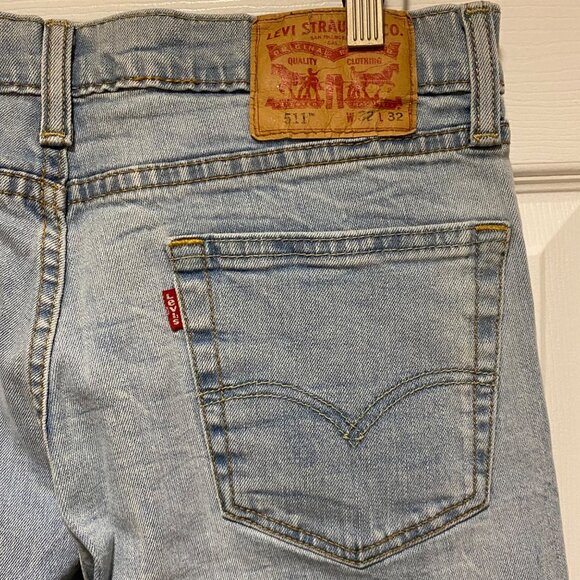 Levi's Red Tag 511 Men's Slim Fit Cotton Blend Blue Medium Wash Jeans Size 32x32 - Picture 3 of 7